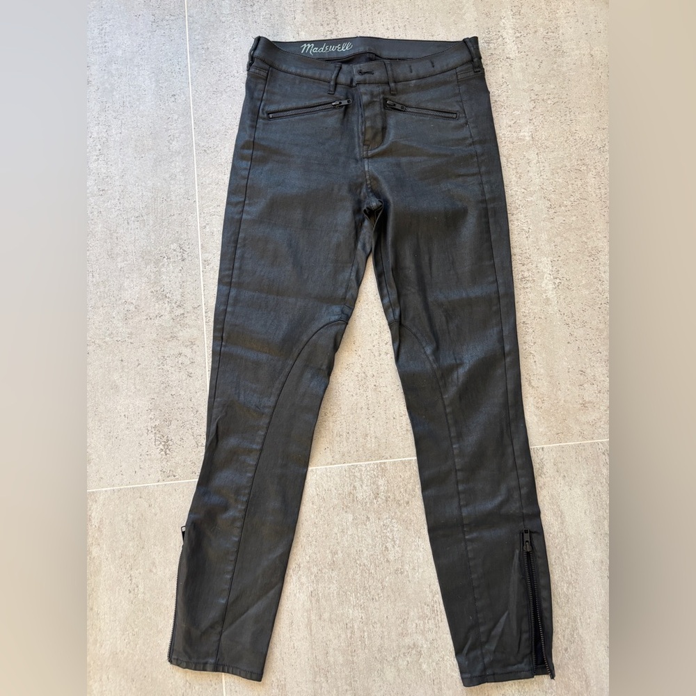 Madewell black coated pant size 28.